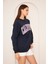 Unısex Calıfornıa Baskı Sweat 22907B4 -Lacivert 4