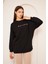 Unısex Balance Baskı Sweat 22907B2 -Siyah 4