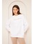 Unısex Balance Baskı Sweat 22907B2 -Beyaz 1