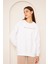 Unısex Balance Baskı Sweat 22907B2 -Beyaz 5
