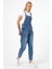Kadın Dora Dirty Med Blue Mom Jean Salopet Tulum 1