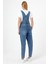 Kadın Dora Dirty Med Blue Mom Jean Salopet Tulum 5