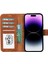 Hakiki Deri Iphone 15 Modelleri Için Kablosuz Şarj Uyumlu Cüzdanlı Telefon Kılıfı 2