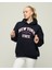 Kalın Polar Kapüşonlu Oversize/geniş Kalıp Örme Sweatshirt 2