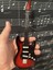 Elektro Gitar Kahve Rengi El Yapımı Biblo Minyatür 25 cm 3D 1