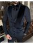 Italyan Kesim Slim Fit Kırlangıç Yaka Ceket Yelek Pantolon Damatlık Set Siyah T10229 4