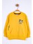 Erkek Bebek Baskılı Basic Sweatshirt 45625 Hardal 1