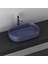 Infinity Tezgah Üstü Lavabo 55 cm Isvea Mavisi Extra Dekorsuz Deliks 10NF65055 1