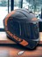 Draken Orange. ''2 Vizörlü'' + ''sticker'' Hediyeli, Mat Motosiklet Kapalı Kask 4