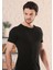 3 Lü Paket Erkek Bisiklet Yaka Lcyralı Kısa Kollu Siyah T-Shirt EDY704-705S 4