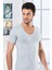 3 Lü Paket Erkek Derin Bisiklet Yaka Kısa Kollu Lycralı Gri Melanj T-Shirt EDY714-715G 1