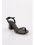 806 Kadin Silver Taş Burgulu Topuklu Sandalet 2