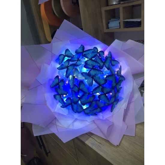 Sudem Çiçek Evi LED Işıklı Kelebek Buketi