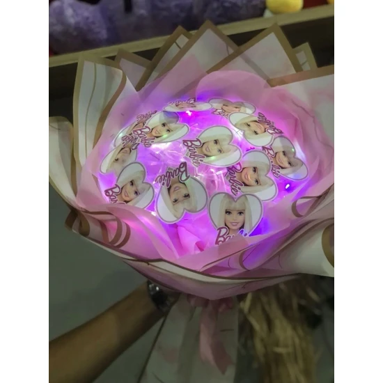 Sudem Çiçek Evi LED Işıkı Barbie Buketi