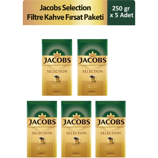 Jacobs Selection Filtre Kahve Fırsat Paketi 250 gr x 5 Adet