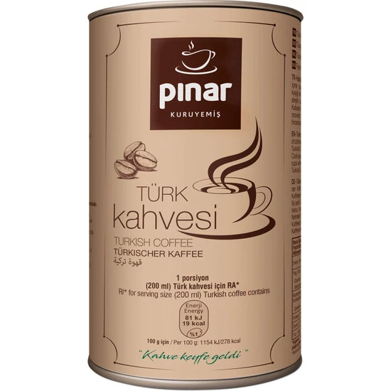 Pınar Kahve 250 gr Teneke