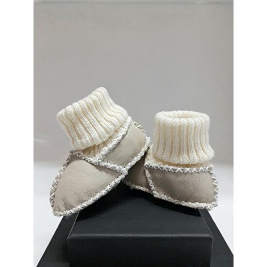 TUĞBİŞ Bebek Deri İlk Adım Ayakkabısı Panduf Patik TG3001