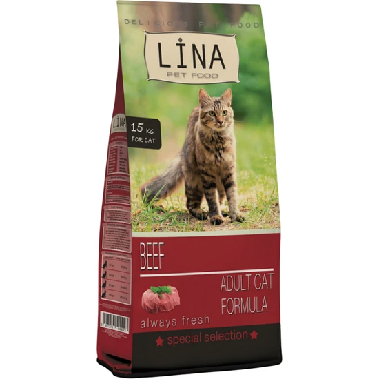Lina Sığır Etli Yetişkin Kedi Maması 15 kg