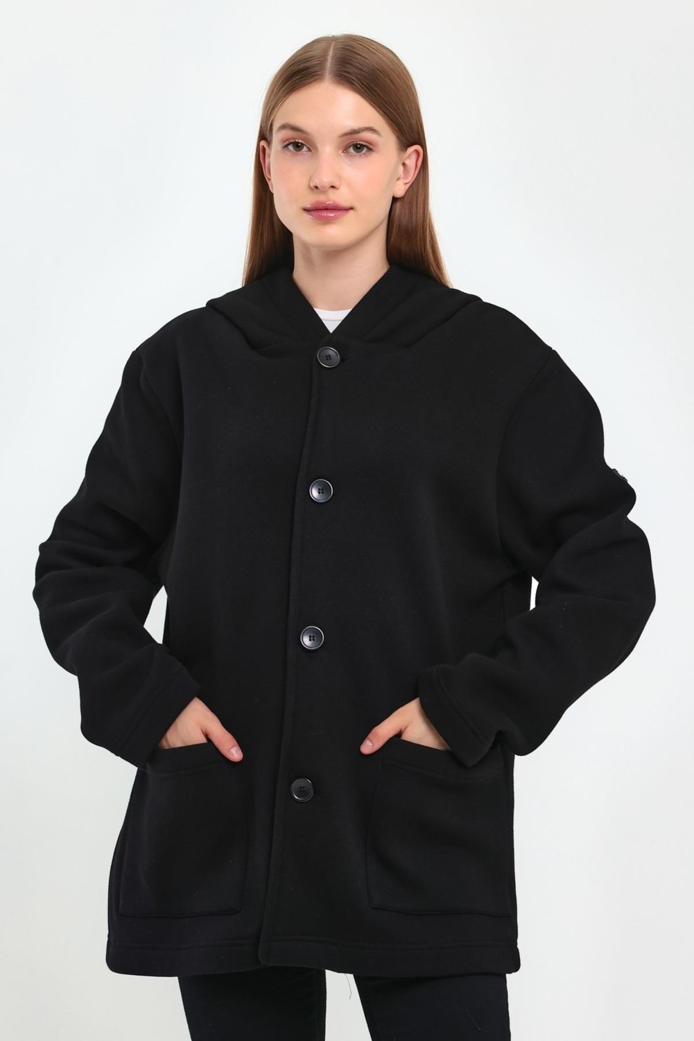 Alexander Gardi Kapüşonlu Oversize Hırka (E22-60700)