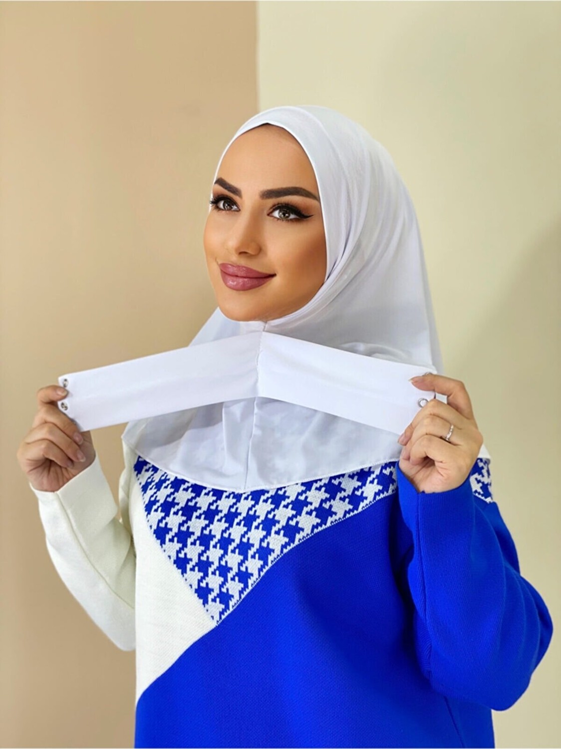 Erasra Class Çıt Çıtlı Hasema Üstü Uyumlu Hijab Bone Siyah görsel 8