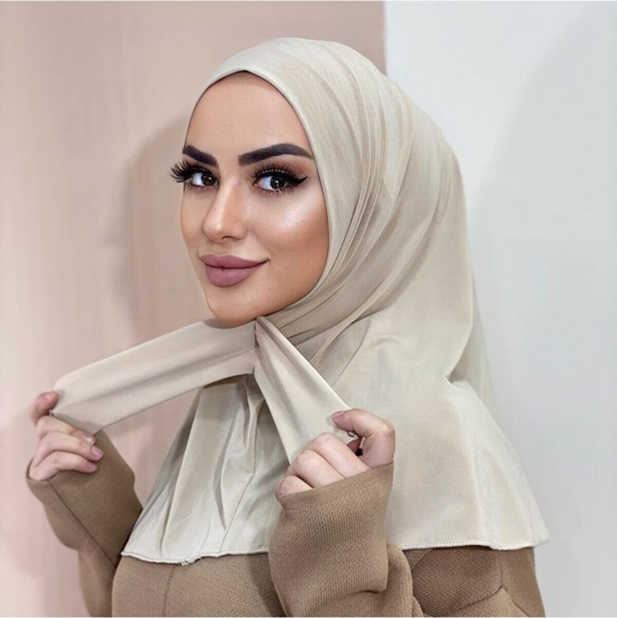 Erasra Class Çıt Çıtlı Hasema Üstü Uyumlu Hijab Bone Siyah görsel 2