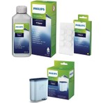 Philips CA6700/10 Espresso Makinesi Kireç Temizleme Solüsyonu , Yağ Çözücü Tablet ve Apuaclean 3'lü Set