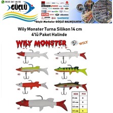Wily Turna Silikonu 14 cm Wily Monster 4’lü Paket Renk:1
