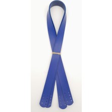 Angel Çanta Aksesuar 70X2.4 cm Tek Kat Suni Deri Mavi Renk Çift Sap