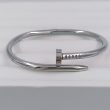 Hena Çelik Silver Çivi Bileklik