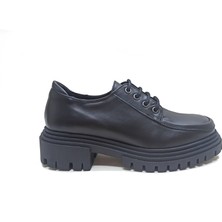 Albini Siyah Deri Kadın Loafer Ayakkabı