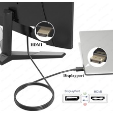 BK Teknoloji Yüksek Kalite 4K Displayport To HDMI Dönüştürücü Kablo - 1.8 Metre