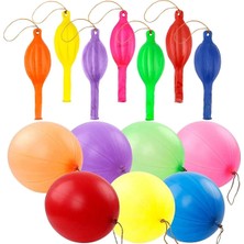 Kavaklar Punch Balon 30 Adet Zıpzıp Lastikli Balon Karışık Renk Ipli Balon