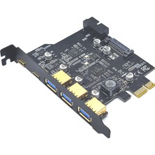 Alfais 4721 Pci-E Express USB 3.0 Type C 3.2 Çoklayıcı Riser Kart