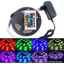 Home Derkor Hediye LED Animasyonlu Tak Çalıştır Rgb Şerit Kumandalı Trafolu Rgb Şerit Işık Aydınlatma 5 Metre Rnkli LED