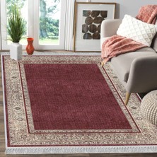 Artızon Halı ART-035 Beyaz Taban Dekoratif Kilim Ince Yıkanabilir Süngerli Dot Taban Salon Halısı