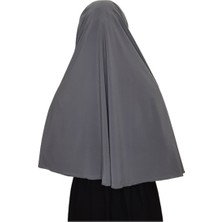 Erasra Class Tek Parca Pratik Büyük Hazır  Esarp Hijap Gri Renk Namaz Örtüsü
