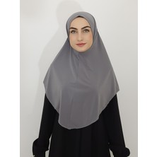 Erasra Class Namaz Örtüsü Hazır Büyük Esarp Hac ve Umre Icın Hıjap Malezya Modeli Gri