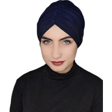 Erasra Class Mayo ve Hasema Üstü Uyumlu Hijab Arkadan Baglamalı Bone Lacivert