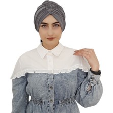 Erasra Class Hasema ve Mayo Üstüne Uyumlu Arkadan Baglamalı Hazır Bone Gri