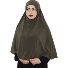 Erasra Class Tek Parca Pratik Büyük Hazır Esarp Hijap Haki Yeşili Namaz Örtüsü