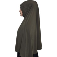 Erasra Class Tek Parca Pratik Büyük Hazır Esarp Hijap Haki Yeşili Namaz Örtüsü