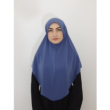 Erasra Class Namaz Örtüsü Hazır Büyük Esarp Hac ve Umre Icın Hıjap Malezya Modeli Indigo