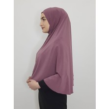 Erasra Class Tek Parca Pratik Büyük Hazır  Esarp Hijap Leylak Renk Namaz Örtüsü