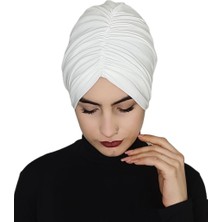 Erasra Class Mayo ve Hasema Üstü Uyumlu Hijab Arkadan Baglamalı Bone  Ekru