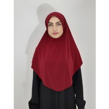 Erasra Class Khımar Hazır Büyük Esarp Hac ve Umra Icın Uygundur Hıjap Malezya Modeli Bordo