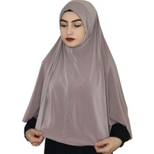 Erasra Class Tek Parca Pratik Büyük Hazır Eşarp Hijap Vizon Renk