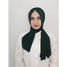 Erasra Class Büzgülü Hazır Şal Zümrüt Yeşil Renk
