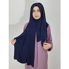 Erasra Class Büzgülü Hazır Şal  Lacivert Renk