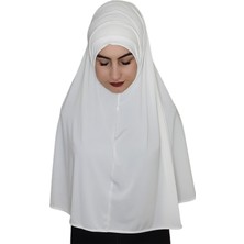 Erasra Class Tek Parca Pratik  Büyük Hazır Esarp Hijap Ekru Renk Namaz Örtüsü