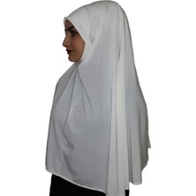 Erasra Class Tek Parca Pratik  Büyük Hazır Esarp Hijap Ekru Renk Namaz Örtüsü